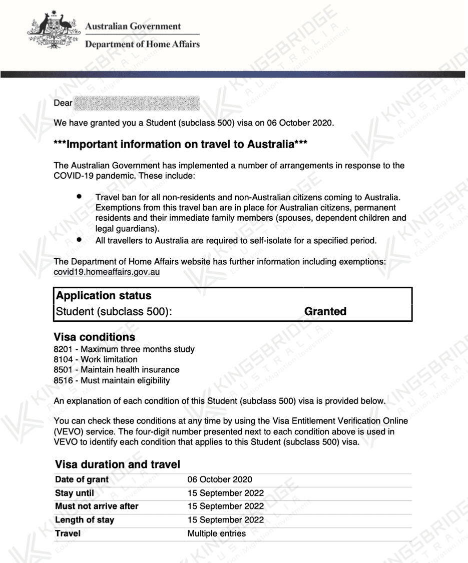 Student Visa Grant 3